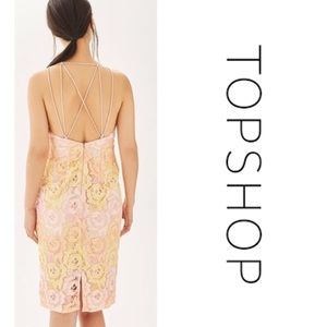 ⚜️ TOPSHOP ⚜️ Pastel Lace Sheath Strappy Back XS